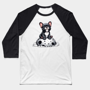 Lunar Frenchie: Adventures Beyond, Dog Lover, French Bulldog Baseball T-Shirt